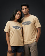 Beige Embroidery Capital Tshirt