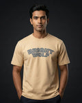 Beige Embroidery Capital Tshirt