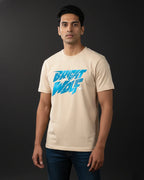 Beige DTF type Blue Tshirt