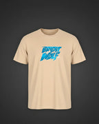 Beige DTF type Blue Tshirt