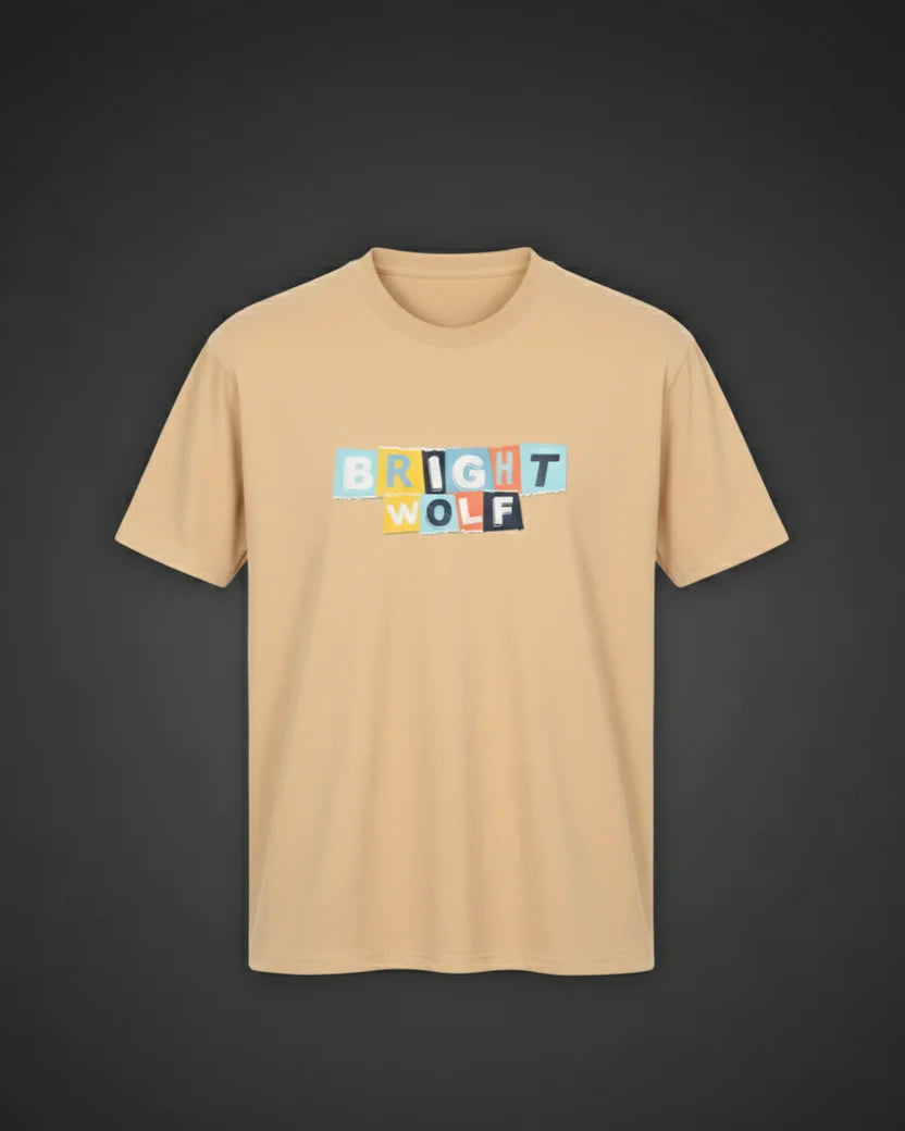 Beige DTF type Mix Color Tshirt