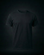 Black Plain Half Sleeve Tshirt