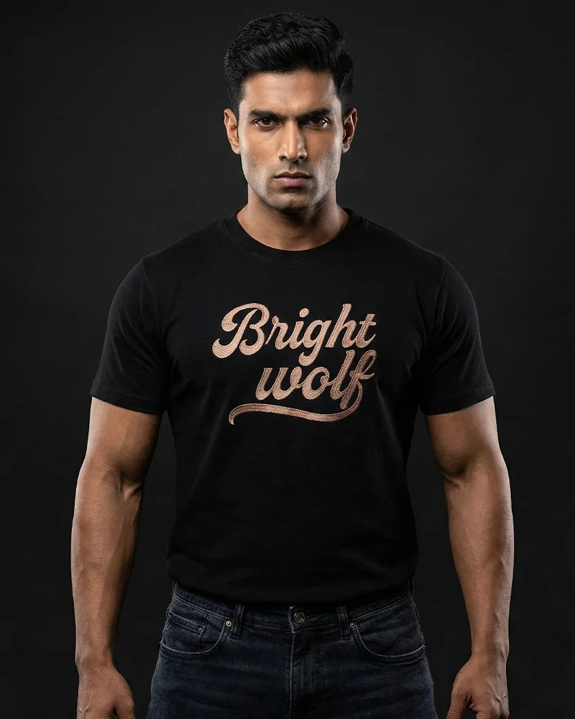 Black Embroidery Small Tshirt