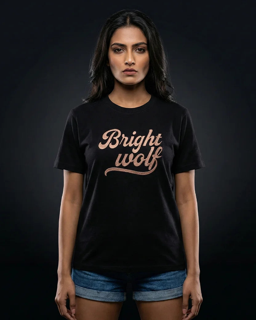 Black Embroidery Small Tshirt