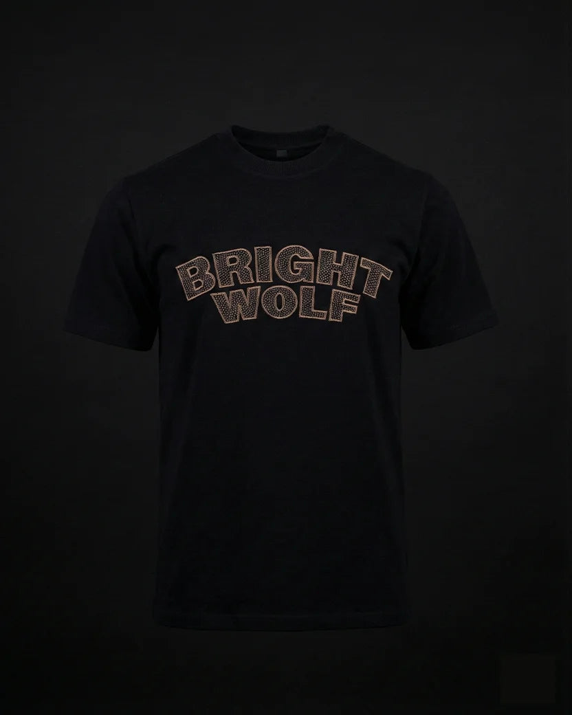 Black Embroidery Capital Tshirt