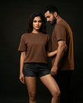 Brown Plain Half Sleeve Tshirt