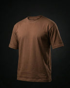 Brown Plain Half Sleeve Tshirt