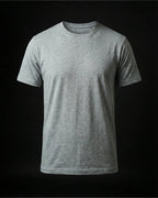 Grey Plain Half Sleeve Tshirt