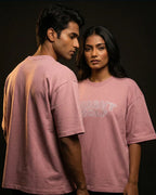Pink Capital Embroidery Oversized  Tshirt