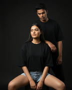 Black Plain Oversized Tshirt
