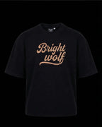 Black Small Embroidery Oversized  Tshirt