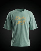 Sea Green small Embroidery Oversized  Tshirt