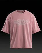 Pink Capital Embroidery Oversized  Tshirt