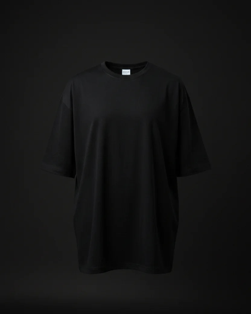 Black Plain Oversized Tshirt