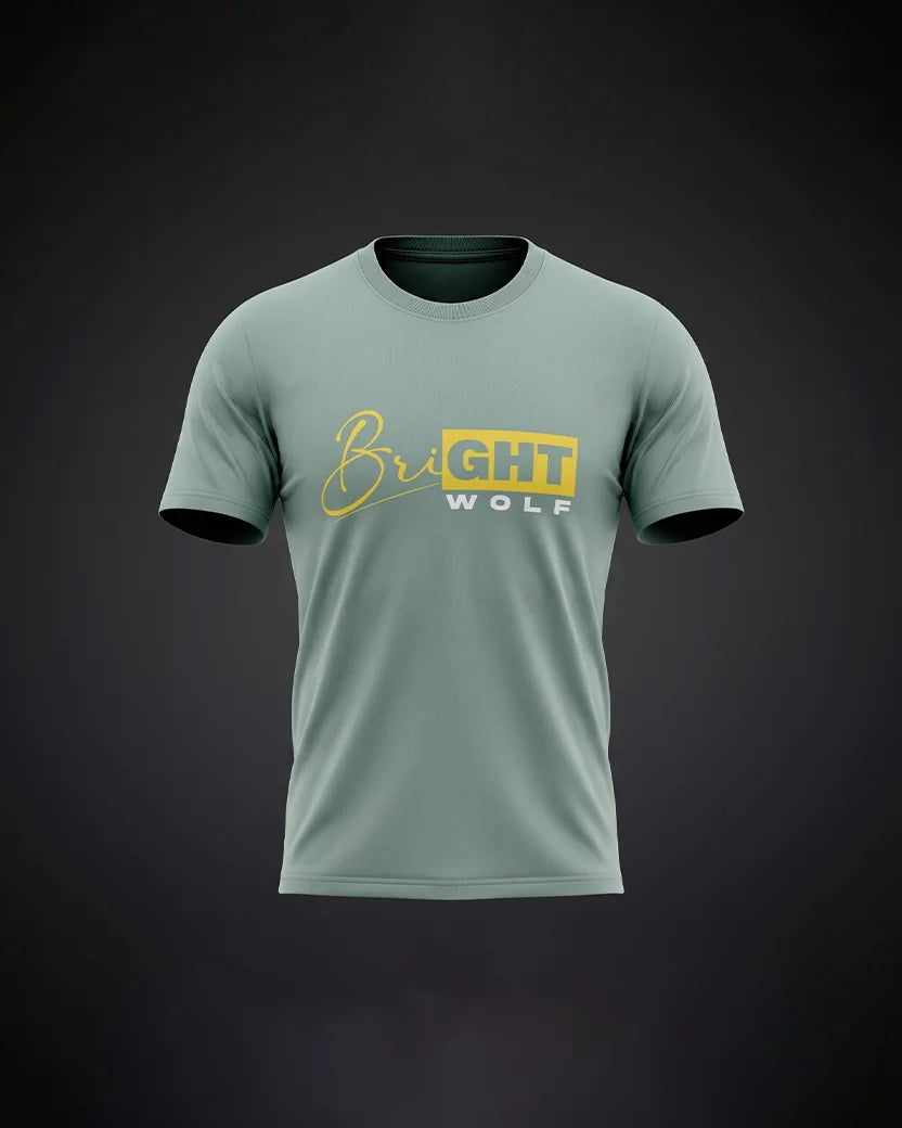 Sea Green DTF type Yellow Tshirt