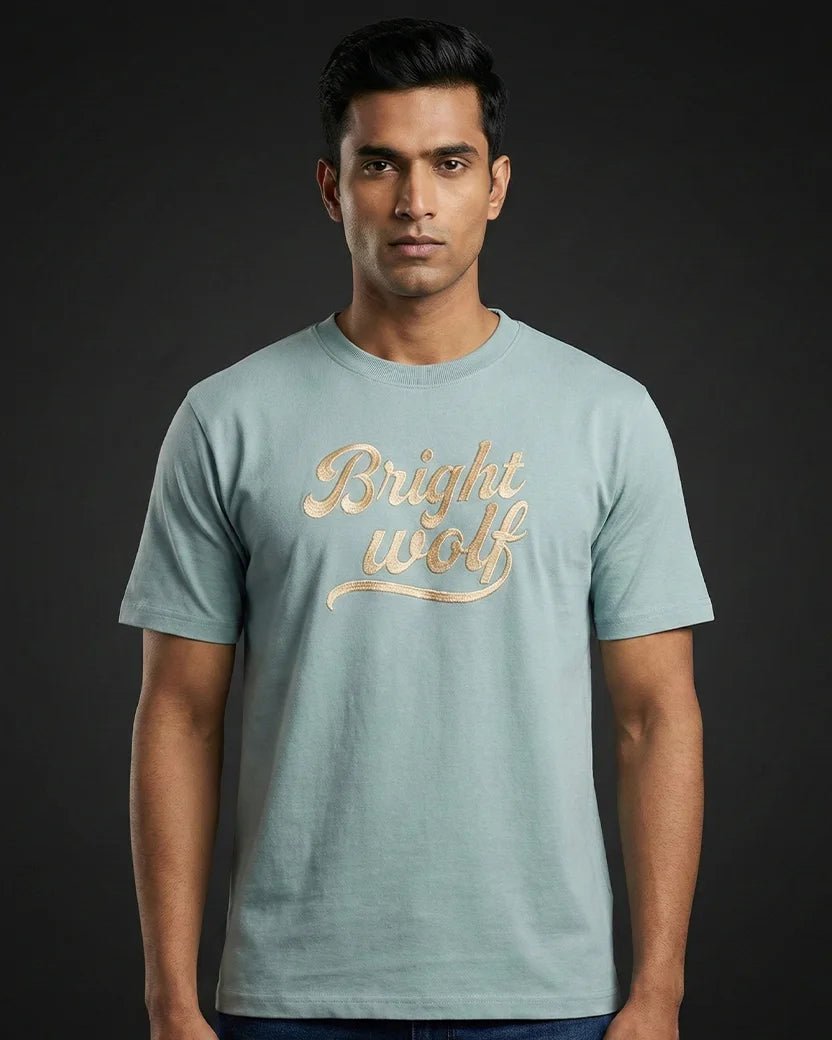 Sea Green Embroidery Small Tshirt