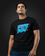 Black DTF type Blue Tshirt