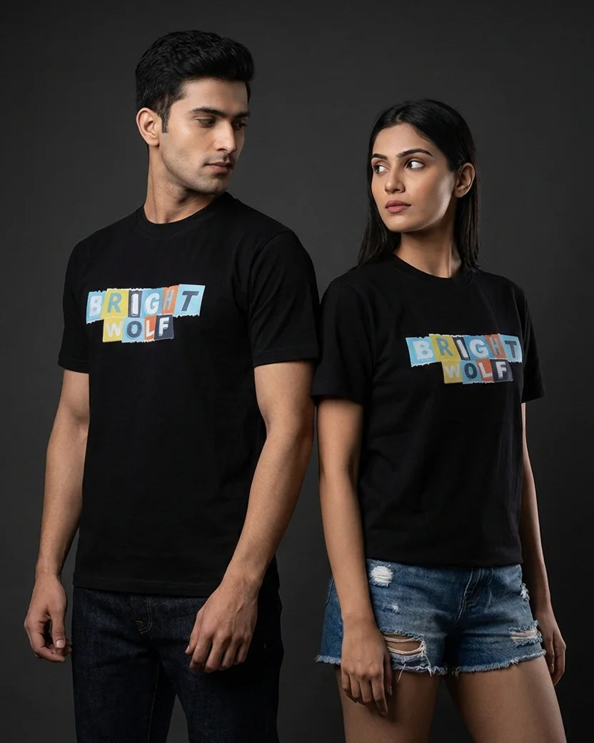 Black DTF type Mix Color Tshirt