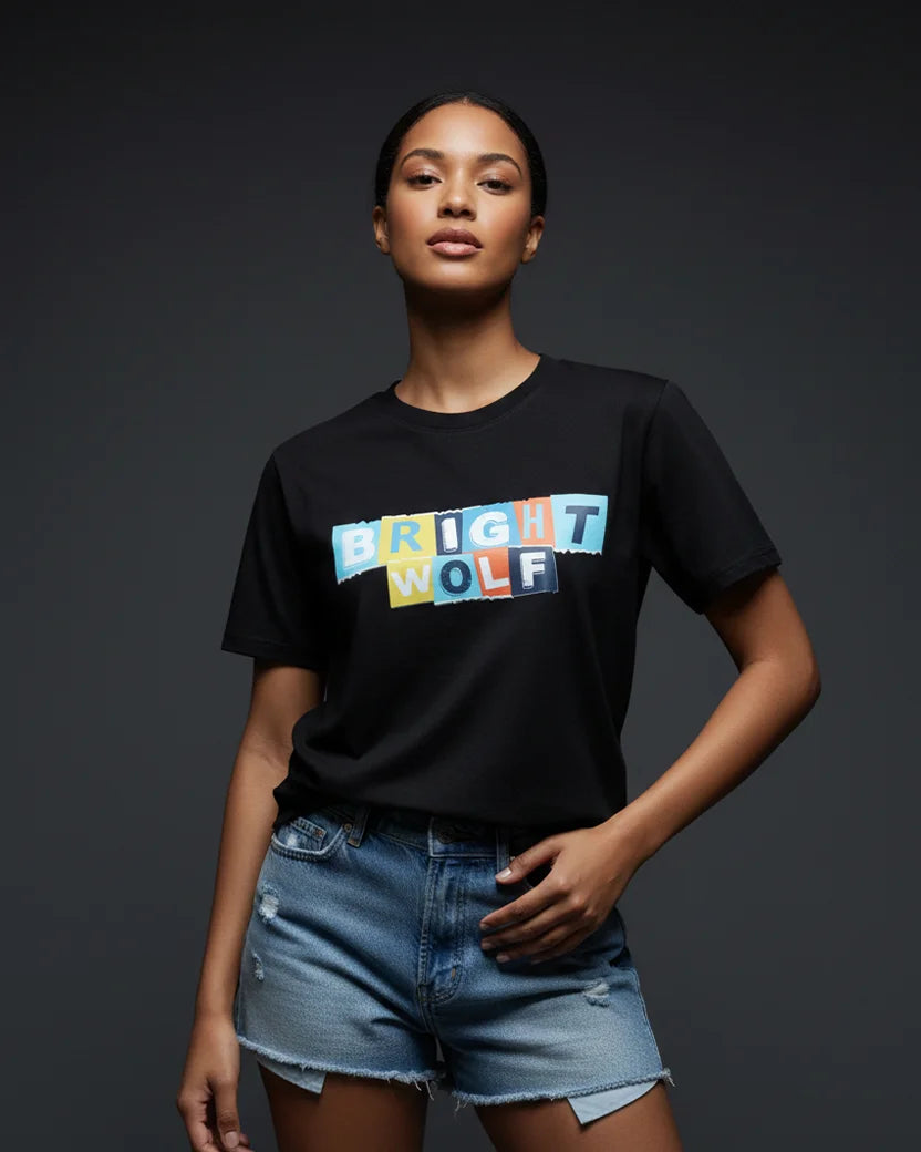 Black DTF type Mix Color Tshirt
