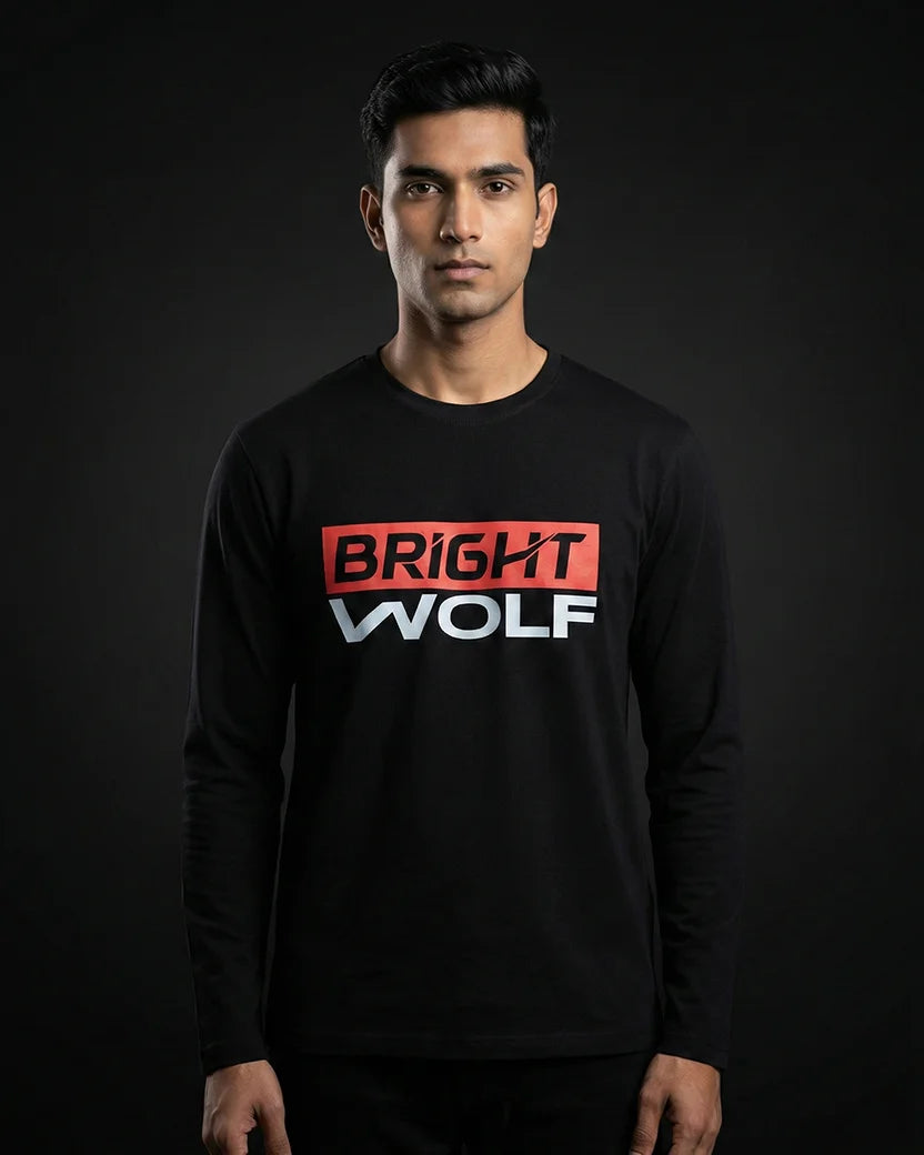 Black Full Sleeve DTF RW Tshirt