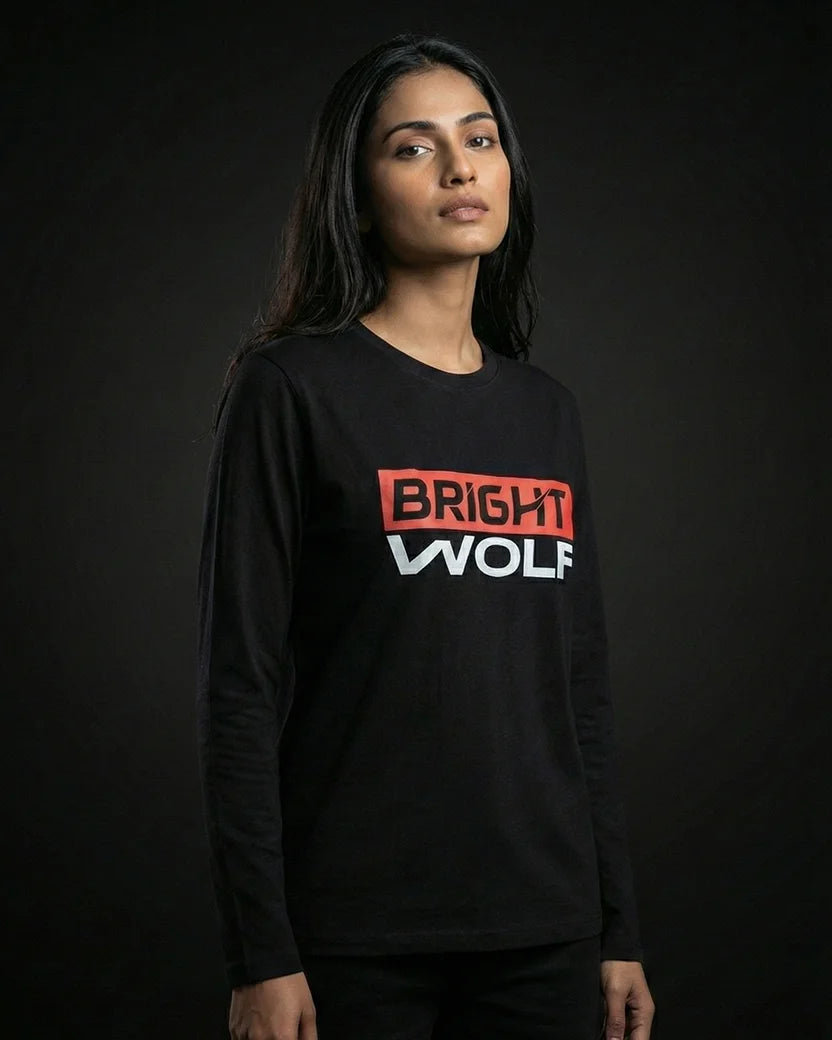 Black Full Sleeve DTF RW Tshirt