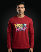 Maroon Full Sleeve DTF Rainbow Tshirt