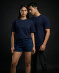 Navy Blue Plain Half Sleeve Tshirt