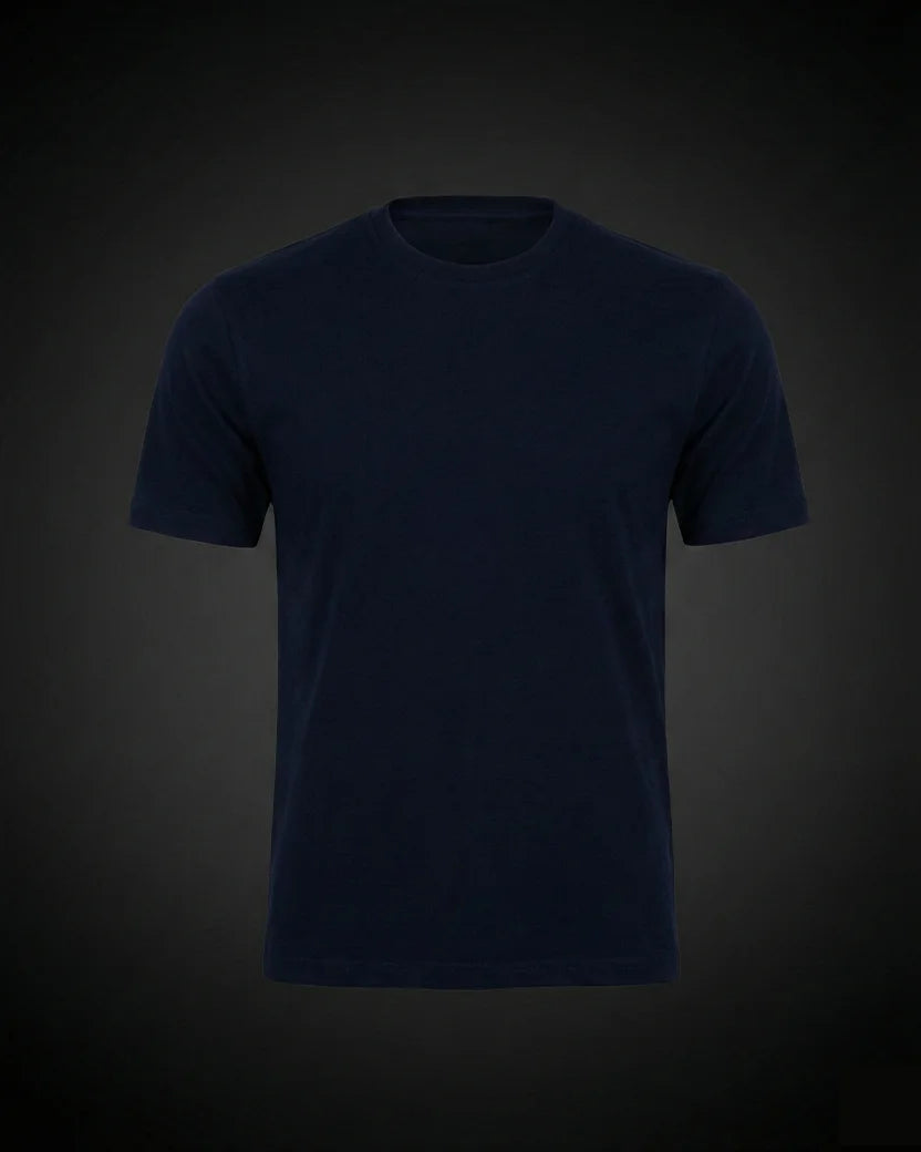 Navy Blue Plain Half Sleeve Tshirt