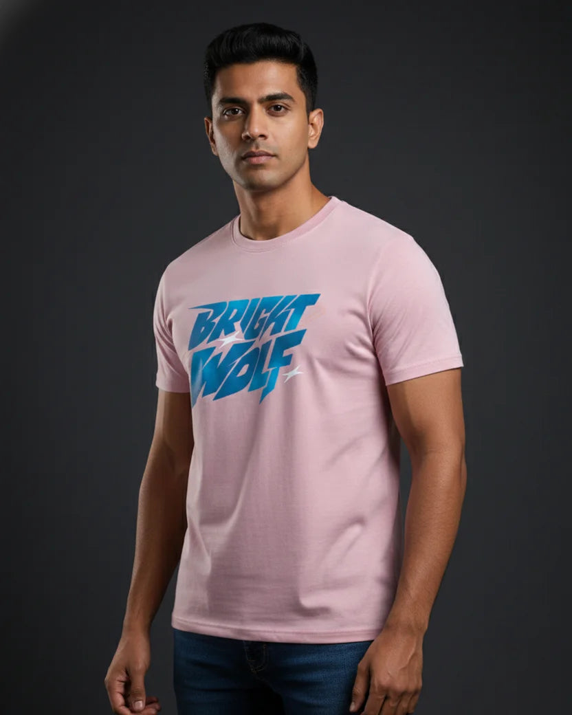 Pink DTF type Blue Tshirt