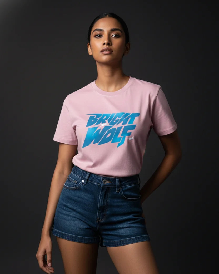 Pink DTF type Blue Tshirt