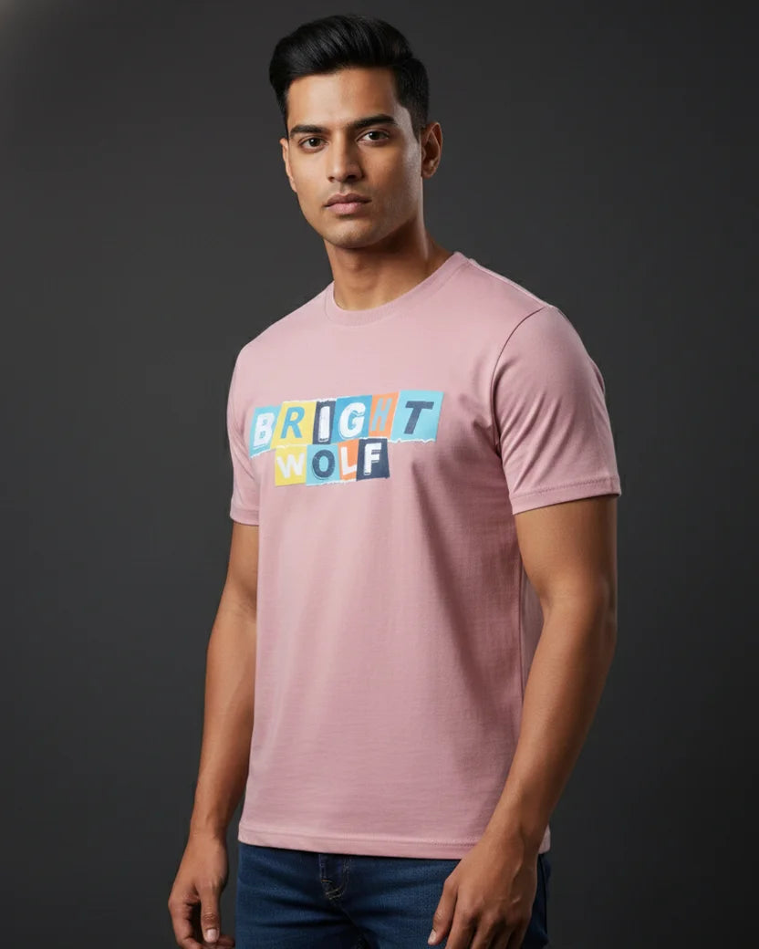 Pink DTF type Mix Color Tshirt