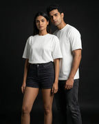 White Plain Half Sleeve Tshirt