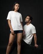 White Plain Half Sleeve Tshirt