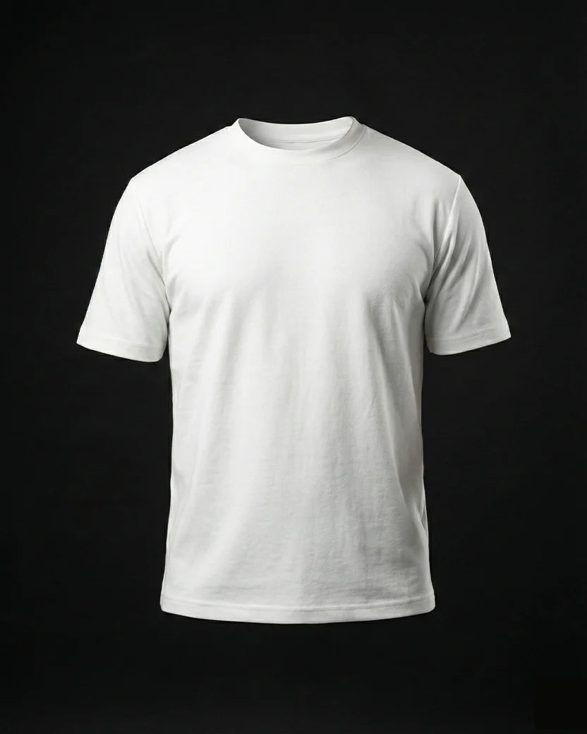 White Plain Half Sleeve Tshirt