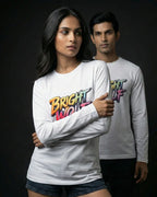 White Full Sleeve DTF Rainbow Tshirt