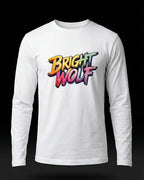 White Full Sleeve DTF Rainbow Tshirt