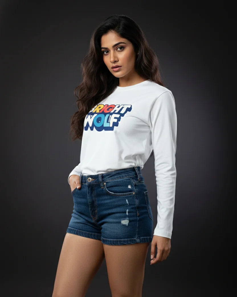 White Full Sleeve DTF WYR Tshirt