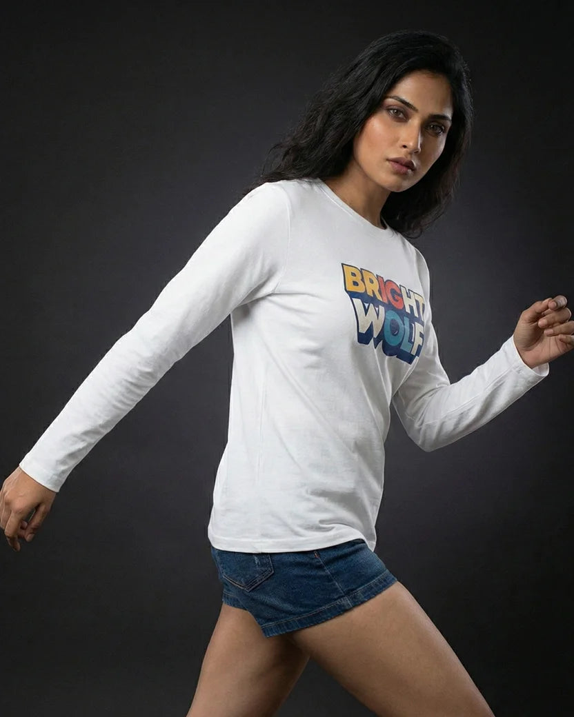 White Full Sleeve DTF WYR Tshirt